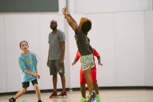 Surge player shooting during practice